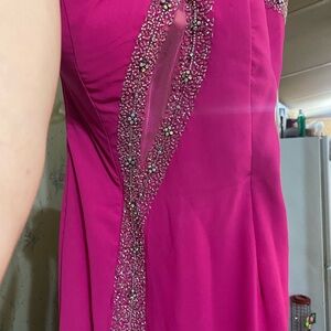 Elegant Pink Embellished Dress